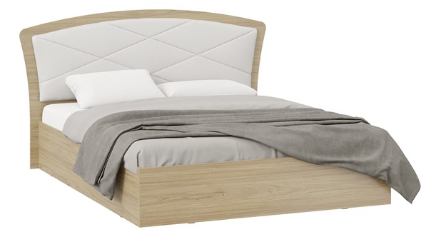 Кровать двуспальная с подъемным механизмом Сэнди Тип 1 без заглушины (Вяз благородный/Белый) в Петрозаводске - изображение