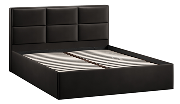 Двуспальная кровать с подъемным механизмом с заглушиной Стелла тип 1 (Велюр Confetti Stone) в Петрозаводске - предосмотр 1