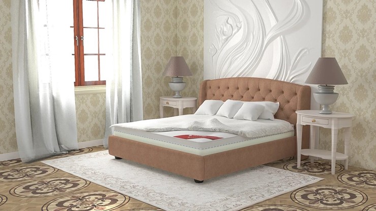 Двуспальная кровать Сильва 180х200 (с основанием) в Петрозаводске - изображение 3