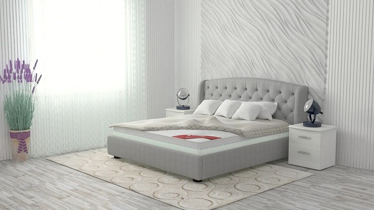 Двуспальная кровать Сильва 180х200 (с основанием) в Петрозаводске - изображение 5