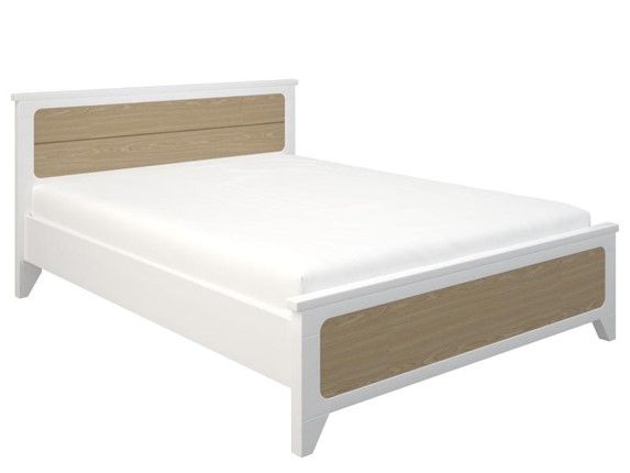 2-спальная кровать Соня 1400, Белый/Дуб в Петрозаводске - изображение
