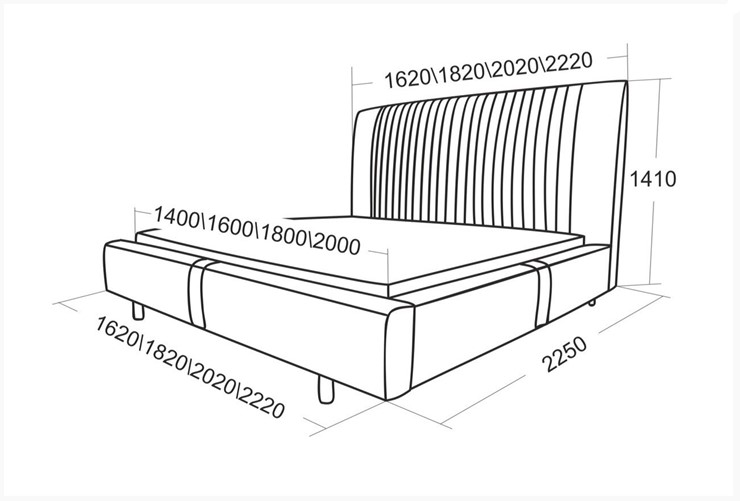 Спальная кровать Тиффани 2020 в Петрозаводске - изображение 6
