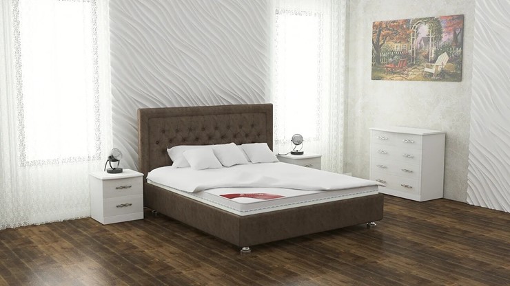 Кровать двуспальная Валенсия 160х200 (с основанием) в Петрозаводске - изображение 5