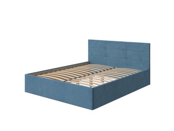 Кровать с мягким изголовьем Vector Plus 160х200, Велюр (Monopoly Прованский синий (792)) в Петрозаводске