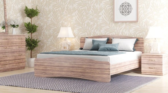 Кровать Лира, 160х200 с основанием, сонома в Петрозаводске - изображение