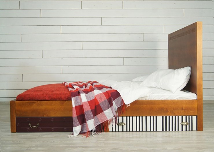 Кровать двуспальная Gouache Birch с ящиками (M10516ETG/4) в Петрозаводске - изображение 6