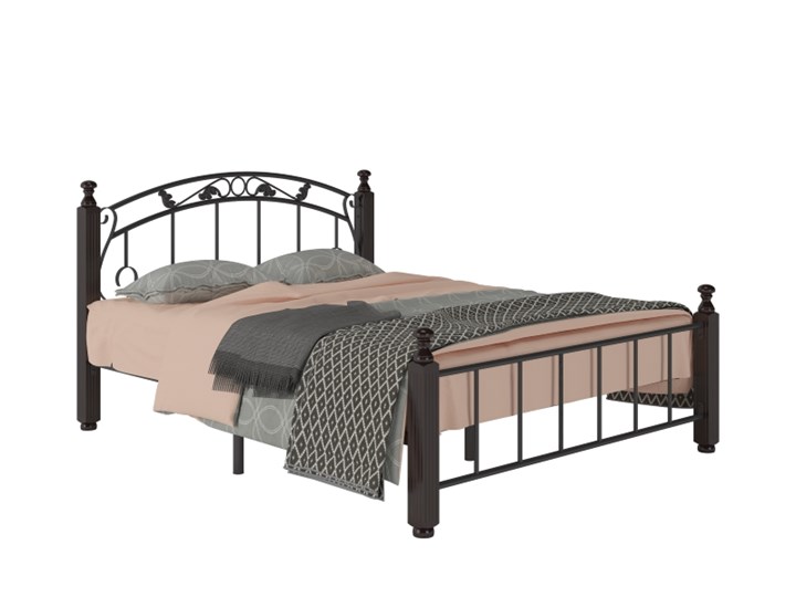 Кровать в спальню Гарда 5, 140х200, черная в Петрозаводске - изображение 1