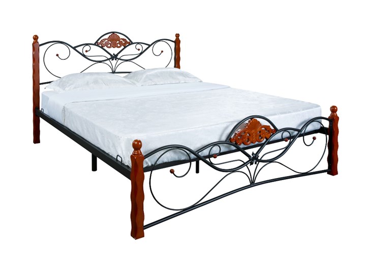 Кровать в спальню Garda 2R 160х200, орех/металл в Петрозаводске - изображение 2
