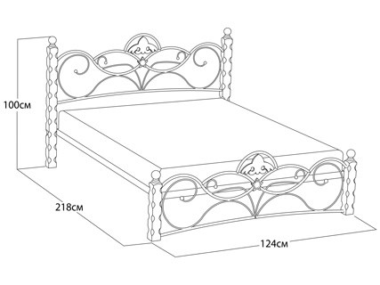 Двуспальная кровать Garda 2R 160х200, белый в Петрозаводске - изображение 1