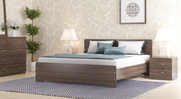 Кровать 2-спальная Золушка, 160х200 с основанием, венге в Петрозаводске - изображение