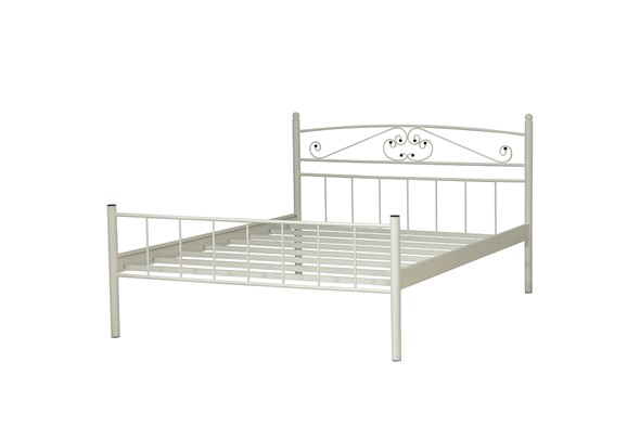 Двухспальная кровать 42.27-01 ЛАЦИО, металл белый в Петрозаводске - изображение