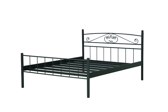 Кровать двухспальная 42.27-01 ЛАЦИО, металл черный в Петрозаводске - изображение