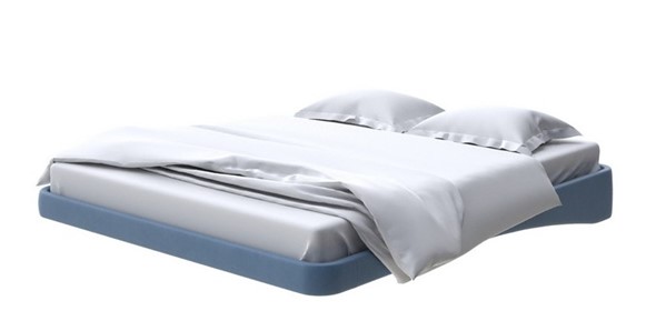 Парящая кровать 2-спальная 160х200, Микрофибра (Diva Синий) в Петрозаводске - изображение