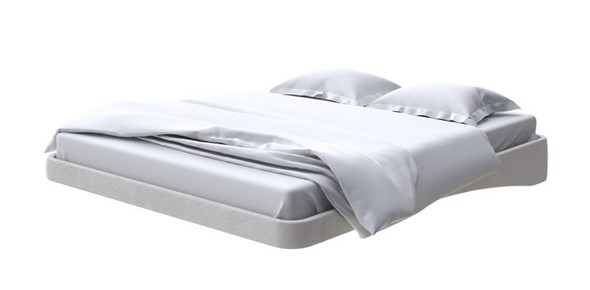 Парящая кровать 2-спальная 160х200, Велюр (Ultra Серый камень) в Петрозаводске - изображение