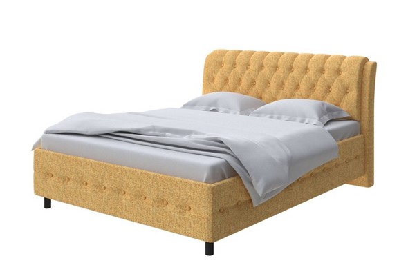1,5-спальная кровать Como (Veda) 4 140х200, Букле (Beatto Куркума) в Петрозаводске - изображение