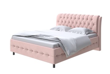 Полутороспальная кровать Como (Veda) 4 140х200, Велюр (Ultra Розовый мусс) в Петрозаводске