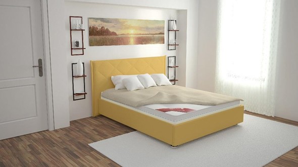 Двуспальная кровать с механизмом Альба 140х200 (с коробом) в Петрозаводске - изображение