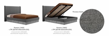 Двуспальная кровать с механизмом Бержер, 1600, Б 2.0.5 в Петрозаводске - предосмотр 2