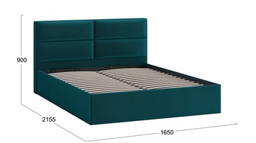 Двуспальная кровать с механизмом Глосс Тип 1 (Велюр Confetti Izumrud) в Петрозаводске - предосмотр 1