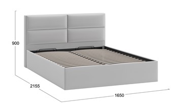 Кровать с подъемным механизмом Глосс Тип 1 (Велюр Confetti Silver) в Петрозаводске - предосмотр 1