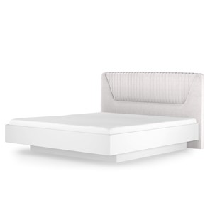 Кровать с подъемным механизмом Марсель-11 (Белый, ткань Catania white) 1400 в Петрозаводске - предосмотр