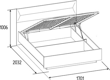Двуспальная кровать с механизмом Neo 307 Люкс (1600) в Петрозаводске - предосмотр 4