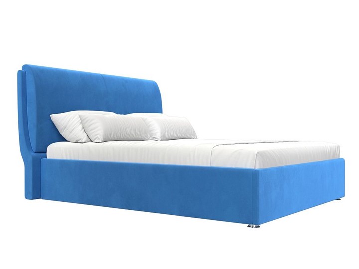 Кровать с механизмом двуспальная Принцесса 160, Голубой (Велюр) в Петрозаводске - изображение 4