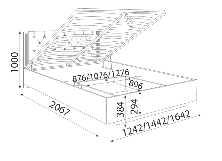 Кровать с механизмом двуспальная Тиффани М42 в Петрозаводске - изображение 4