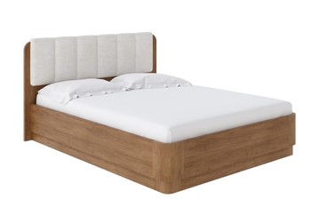 Двуспальная кровать с механизмом Wood Home 2 160х200, Велюр (Антик (сосна) с брашированием/Лофти Лён) в Петрозаводске - предосмотр