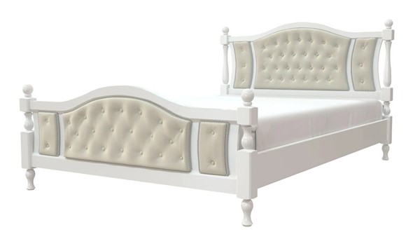 Кровать Жасмин (Белый античный) 140х200 в Петрозаводске - изображение