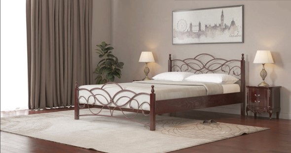 Кровать 1.5-спальная Марго 140*195 с основанием в Петрозаводске - изображение