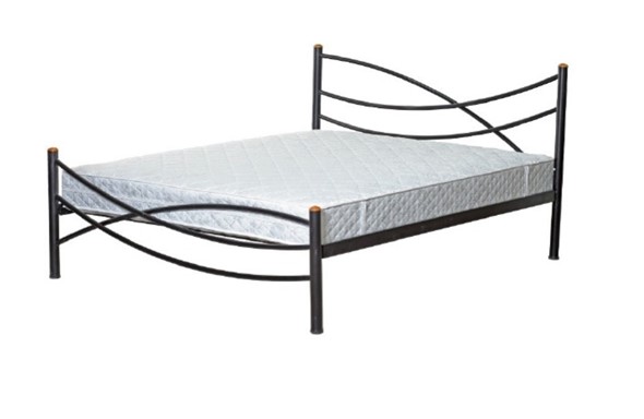 Двуспальная кровать Волна, 160х200, черная в Петрозаводске - изображение