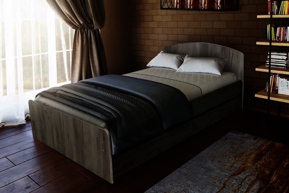 Кровать в спальню 1400х2000 с низкой ножной спинкой в Петрозаводске - изображение
