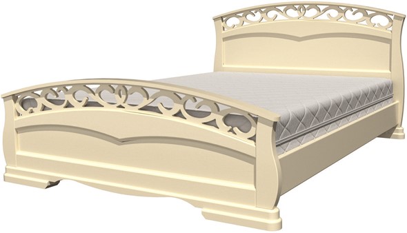 Полутороспальная кровать Грация-1 (слоновая кость) 140х200 в Петрозаводске - изображение