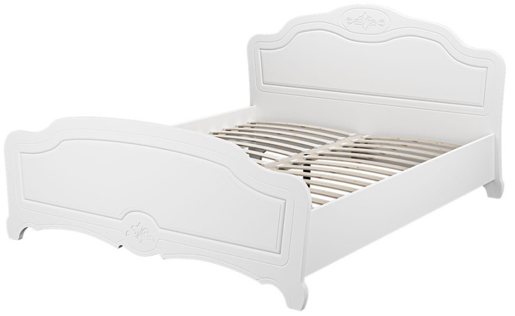 Полуторная кровать Лотос (Белый) 160х200 с основанием в Петрозаводске - изображение 1