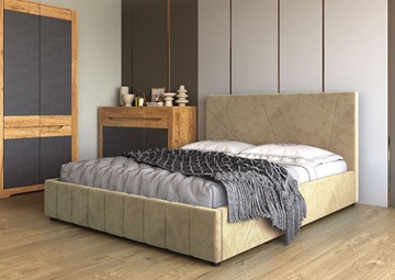 Спальная кровать Нельсон Абстракция 120х200 (вариант 3) с основанием в Петрозаводске - предосмотр 1