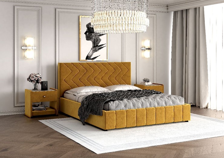 Двуспальная кровать Нельсон Зиг Заг 160х200 (вариант 1) без основания в Петрозаводске - изображение 1
