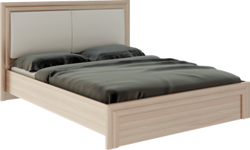 Двуспальная кровать Глэдис М31 (Шимо светлый/Белый текстурный) в Петрозаводске - предосмотр