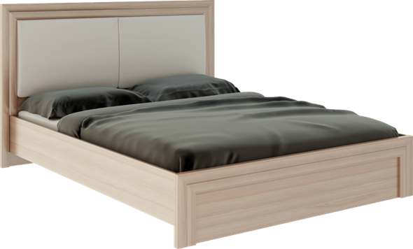 Двуспальная кровать Глэдис М31 (Шимо светлый/Белый текстурный) в Петрозаводске - изображение