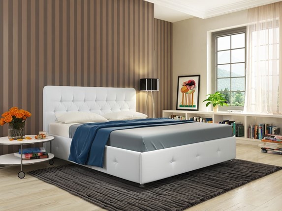 Кровать с механизмом Афина размер 160х200, Ideal 301.кож.зам в Петрозаводске - изображение