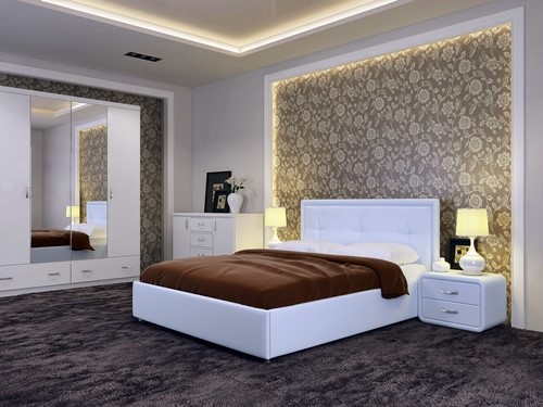 Полуторная кровать Adele размер 140*200 с основанием в Петрозаводске - изображение