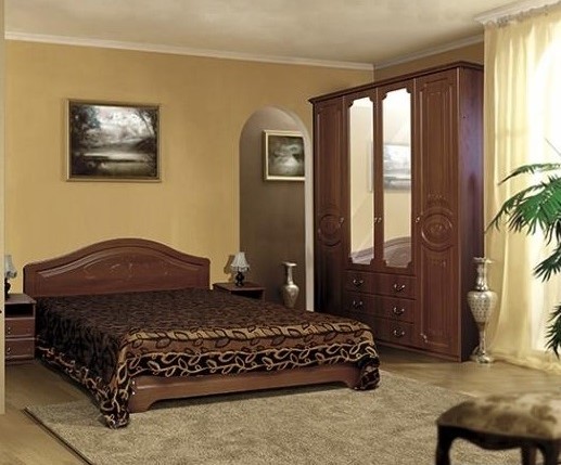 Гарнитур в спальню Ивушка-5, цвет Итальянский орех в Петрозаводске - изображение