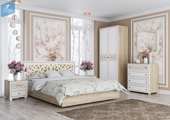 Модульная спальня Мадлен золото в Петрозаводске - изображение