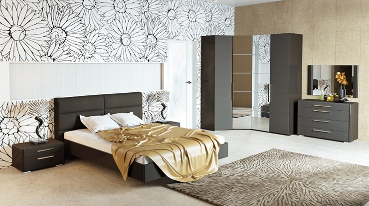 Модульная спальня Наоми №1, цвет Фон серый, Джут в Петрозаводске - изображение