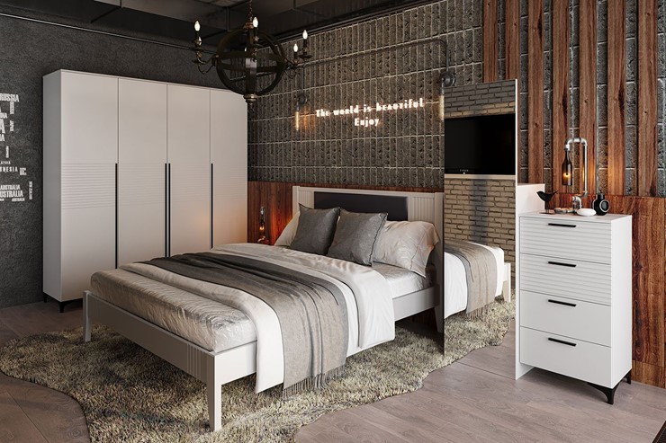Модульная спальня Брента (Белый) в Петрозаводске - изображение