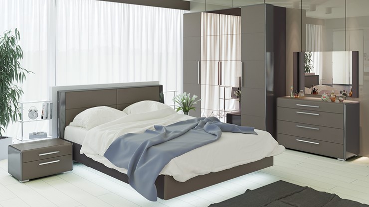 Модульная спальня Наоми №1, цвет Фон серый, Джут в Петрозаводске - изображение 4