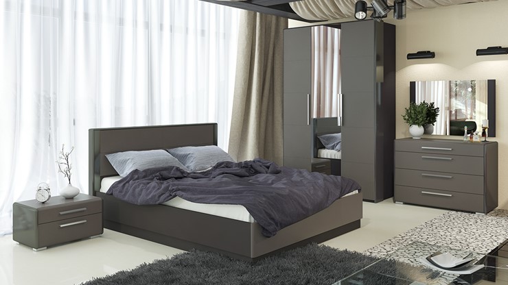 Модульная спальня Наоми №1, цвет Фон серый, Джут в Петрозаводске - изображение 6
