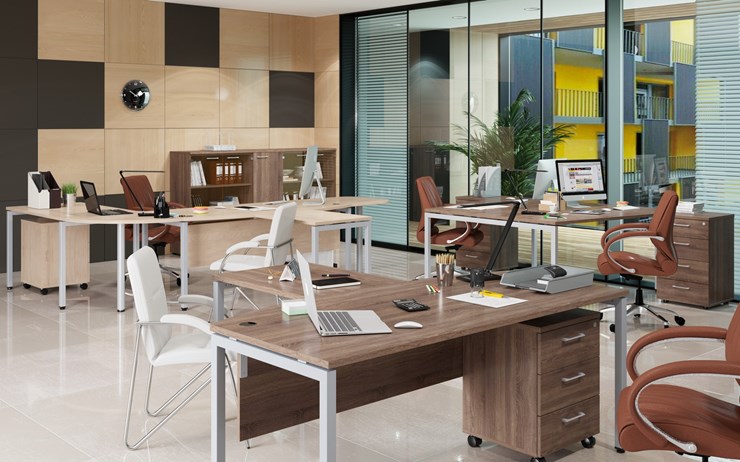 Комплект офисной мебели Xten S 1 - один стол с приставным брифингом в Петрозаводске - изображение