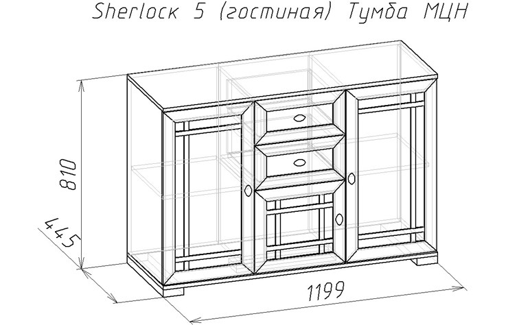 Тумба Sherlock 5 МЦН, Дуб сонома в Петрозаводске - изображение 3