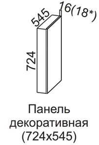 Панель декоративная Вельвет для верхних модулей 724х545 в Петрозаводске